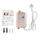 3800W Mini Electric Tankless Instant Hot Water Heater Bathroom Kitchen Washing Golden V1294-YM0901-JY15620-03
