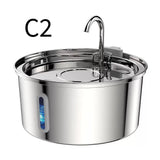 304 Stainless Steel 3.2L Pet Water Fountain with Triple Filtration, Ultra-Quiet Pump, and V1341-ZY-6K3URG8R-C2