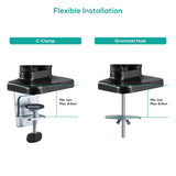 activiva ErgoLife Dual Monitor Screen Steel Gas Spring Monitor Arm V186-ACA-MMA-DGC01K