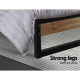 Artiss Bed Frame Queen Size Metal Bed Frame DANE MBED-C-DANE-Q-BK-AB