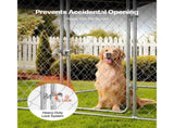 Outdoor Dog Kennel, 2 x 2 x 1.6 m Large Dog Kennel with Secure Lock, Outside Dogs Enclosures with V952-DXHWQSYS6565NAQH5002V0