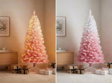 Christabelle 1.8m 6ft Pink Ombre Christmas Tree Pre Lit Warm White LED Foliage Artificial Indoo 112_WFLPO6
