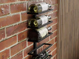 CARLA HOME Set 2 Pcs Metal Wall Mount Wine Rack for Wine Bottles, Liquor, Champagne LSB-36133