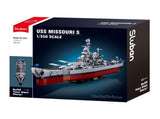 Sluban B1291 Model Kit 1350 USS Missouri BB63 Mighty Mo Battleship Warship WWII Navy Vessel Bo SLB1291