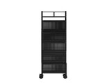 Artiss Storage Trolley Kitchen Cart 5 Tiers Storage Rack Black STR-5T-ROT-BK