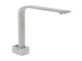 Brushed Nickel Square Spout Gooseneck Arm High Rise Bathtub Filler Water Outlet V1233-SP910BS