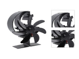 Heat Powered Stove Fan 7 Blade Moon Model Silent Operation Circulating Warm Air Highly Efficient Log V1294-YM0706-3114230120111