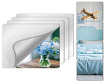 Shatterproof Acrylic Mirror Tiles 4-Pack Wall Stickers for Kids, Home Gym, Bedroom & Bathroom, V1107-CS-RJZ1616