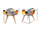 Artiss Dining Chairs Set of 2 Fabric Retro Replica DSW BA-TW-M2503-66FBX2