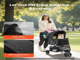 Pet Stroller, 16KG Weight Capacity, Foldable Dog Stroller Cart, 3 Wheels Cats Strollers with Mesh V952-CWTCCGK3QSHD7TWPWV0