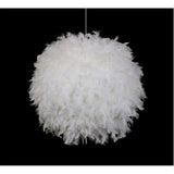 Feather Lamp Shade for Ceiling Pendant Light, Lampshade for Table Lamp and Floor Lamp for Living V1192-AZ-W-17771