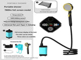 Outdoor Shower Kit Camping Shower Pump Full Screen Digital Display 7800mah Upgraded Low Noice V1308-DSZKI-1087