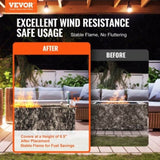 Glass Wind Guard for Rectangular Fire Pit Table 748 x 340 x 165 mm, 8mm Thick and Sturdy Tempered V952-HKFFZGHBLZFXSC3QFV0