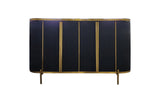Kingsley Sideboard / Buffet Table - Black V292-BFT-KINGSLEY-BLACKBASE-BLACKMARBLE