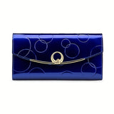 Women'S Genuine Leather Wallet Long Wallet Clutch Large Capacity Wallet - Black - Size m V1347-939-82458-BLK-M
