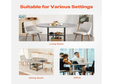 Round Dining Table, 47 inch Wood Table for 4-6 Person, Modern Circle Dinner Furniture, Leisure V952-YXCZBKTZMDBTZN3HRV0