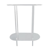 Clear Side Table Acrylic 2 Tier Oval Modern Detachable Nightstand End Table for Living Room Office V1294-YM0901-3116240024711