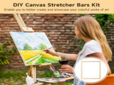 3PCS DIY Canvas Stretcher Bars Kit, 15.7" x 19.7" Solid Wood Frames, Removable Lightweight V1369-AZ3-W-08828