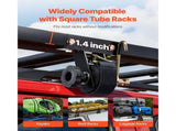 Ladder Rack Ratchet, Black Square Tube Mount, 38 mm Wide x 2.25 m Long Black Ladder Rack V952-FGTJJLGDD8J0QDRGY001V0