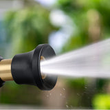 2pc Heavy Duty Brass Fireman Style High Power Leak Proof Adjustable Garden Water Sprayer, Suitable V1370-AZ4-05081