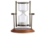 15 Minutes Metal Rotating Sand Glass Timer Clock Hourglass Table Ornament Home Decor Gift V1294-YM0901-JYB02030
