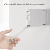 Household Wall Hanging Clothesline Retractable Telescopic Clothes Drying Rack Rope White V1294-YM0901-3117200027911