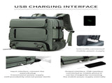 4-in-1 Convertible Travel Backpack & Briefcase - Large Capacity, 16" Laptop Compartment, USB V888-ELOSUNG37088