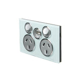 Saturn 10A 250V Double General Power Outlet with Single USB Charger, Ocean Mist V1202-V1-CLI4025USBCOM