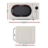 Devanti 20L Microwave Oven 700W Cream MIO-EF20L-CR