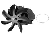Wood Stove Fan 7 Blade Aluminum Alloy Low Noise Wall Hanging Heat Powered Stove Fan with Fixing Loop V1294-YM0706-3114230124911