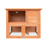 i.Pet Chicken Coop Rabbit Hutch 88cm x 40cm x 76cm Large Chicken Coop House Run Wooden Cage Outdoor PET-GT-WOOD-R8078