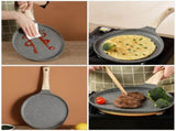 Nonstick Crepe Pancake Pan Set with Multi-Color Design, Cookware for Easy Flipping and Even Cooking V1366-AZ2-W-20397