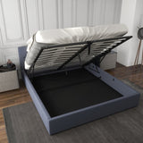Milano Capri Luxury Gas Lift Bed With Headboard - Charcoal No.35 - Queen ABM-10001614