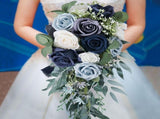 Artificial flowers under 50,Elegant Weddings For Bride Rose Flower Floral Handmade Holding V1192-AZ-W-27881