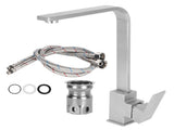 G1/2 Faucet Set 360&deg Rotating 304 Stainless Steel Cold Hot Mixer Water Tap for Kitchen Sink V1294-YM0901-3112210015011