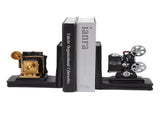 One Pair Shelf Book Ends Movie Projector Designed Resin Bookend Decoration for Study Home Office V1294-YM3115220102911-0421