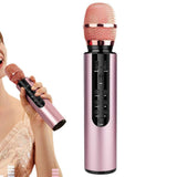 Multifunctional Wireless Bluetooth Karaoke Microphone Pink V1263-JX-6968-2