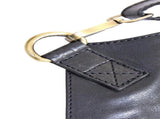Pierre Cardin Professional Leather Apron Butcher Woodwork Hairdressing Barber Chef - Black V563-PC3433-BLACK