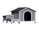 i.Pet Dog Kennel House Large Wooden Outdoor Pet Kennels Indoor Puppy Cabin PET-GT-DH990-GR-AB