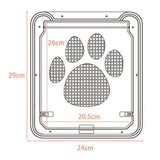 Dog Pet Screen Door Cat Door Sliding Screen Pet Door With Magnetic Flap Lock Automatically For Small V1369-AZ3-W-15938