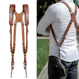 Camera Strap,Camera Straps for Photographers,Leather Dual Strap for Twos Dual V1192-AZ-W-5197