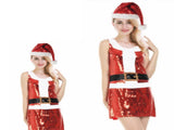 Womens Santa Christmas Sequin Dress Costume Xmas Party Ladies Santa V563-12225