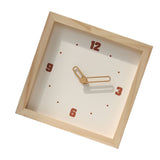Wall Clock Battery Powered Fashionable Square Minimalist Wooden Clock Silent Modern Clock Decorative V1294-YM0901-3115240110811