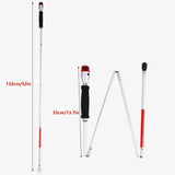 Blind Cane with Voice - Reflective Folding Walking Stick - Anti Slip Mobility Cane for Vision V1192-AZ-W-11339