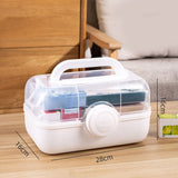 Medicine Storage Box Plastic Multi Layer Large Capacity Medicine Cabinet for Household White V1294-YM0716-3117220183212