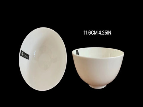 bulk 24 White Fine Bone China Bowl 4.25ln 11cm V637-TAB30479