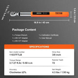 VEVOR Digital Torque Wrench, 3/8" Drive Electronic Torque Wrench, Torque Wrench Kit V952-SXSNLBSSSZNSZJMUJV0