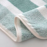 8-Piece Blue Luxury Coral Fleece Towel & Bath Sheet Set - Ultra-Soft High-Density Absorbent Towels V888-ELOSUNG49485