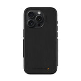 EFM Monaco E-leather Wallet Case Armour With D3O Plus Suits Iphone 15 Pro - Black/Space Grey V578-EFCFLAE606BLA