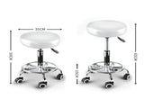 2x Levede Swivel Salon Barstool Hairdressing White T4498-WHX2
